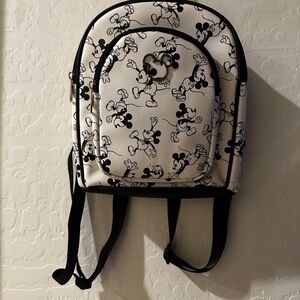 Mickey Mouse Black and White Backpack purse (BIOWORLD brand)